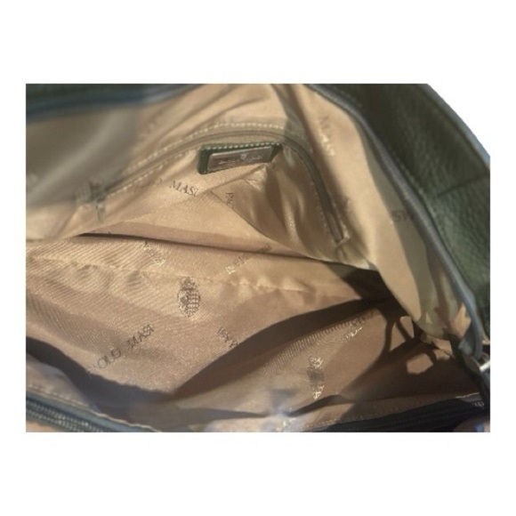 Paolo Masi Satchel – Hunter Green Leather with Woven Handles - Picture 6 of 8